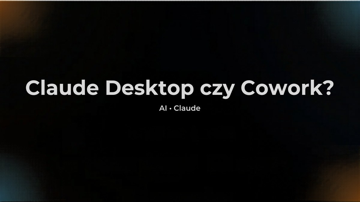 Claude Desktop a Claude Cowork - różnice i kiedy używać której (2026)